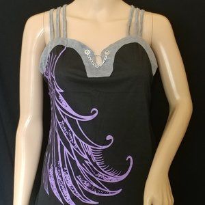 Bundle 2/$10 Women's Tank Top w/Chain & Swirl Graphics